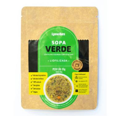 Sopa Verde de Lentilha e Quinoa com Vegetais Liofilizada Lyovibes - Sachê 55g